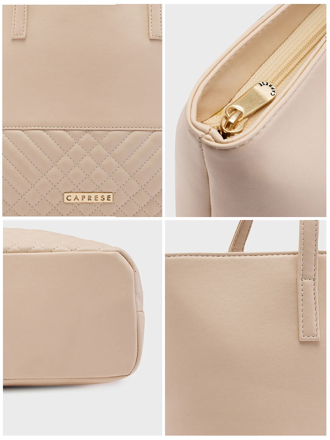 Caprese Serene Medium Off White Tote Bag - Image 13