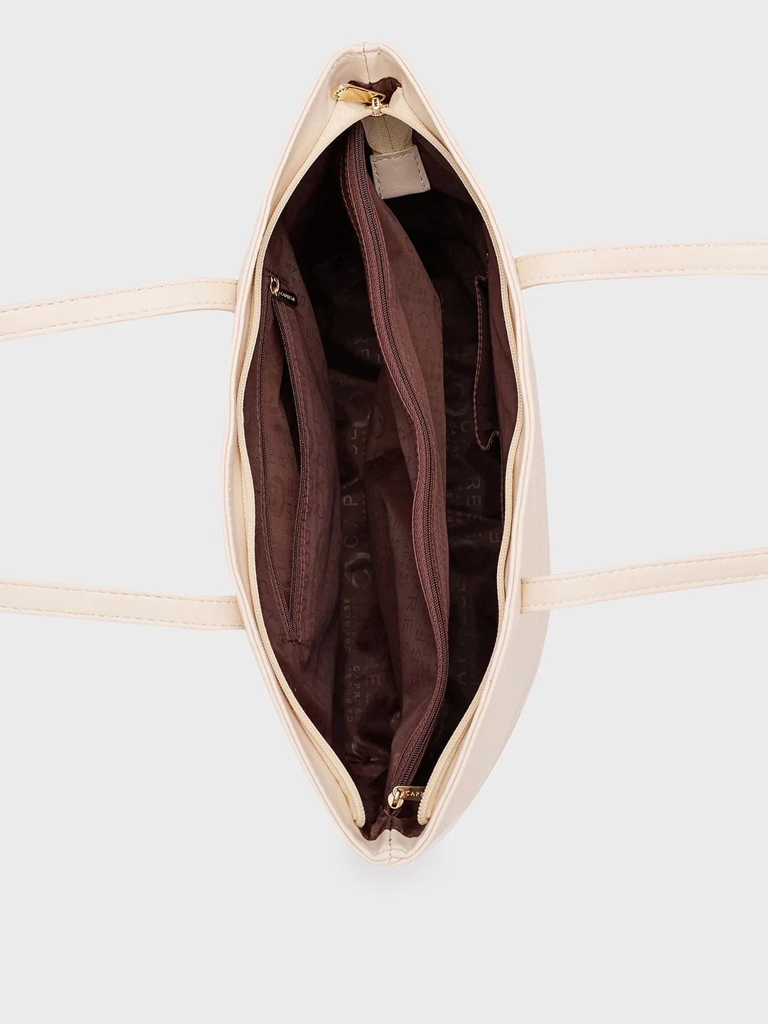 Caprese Serene Medium Off White Tote Bag - Image 9