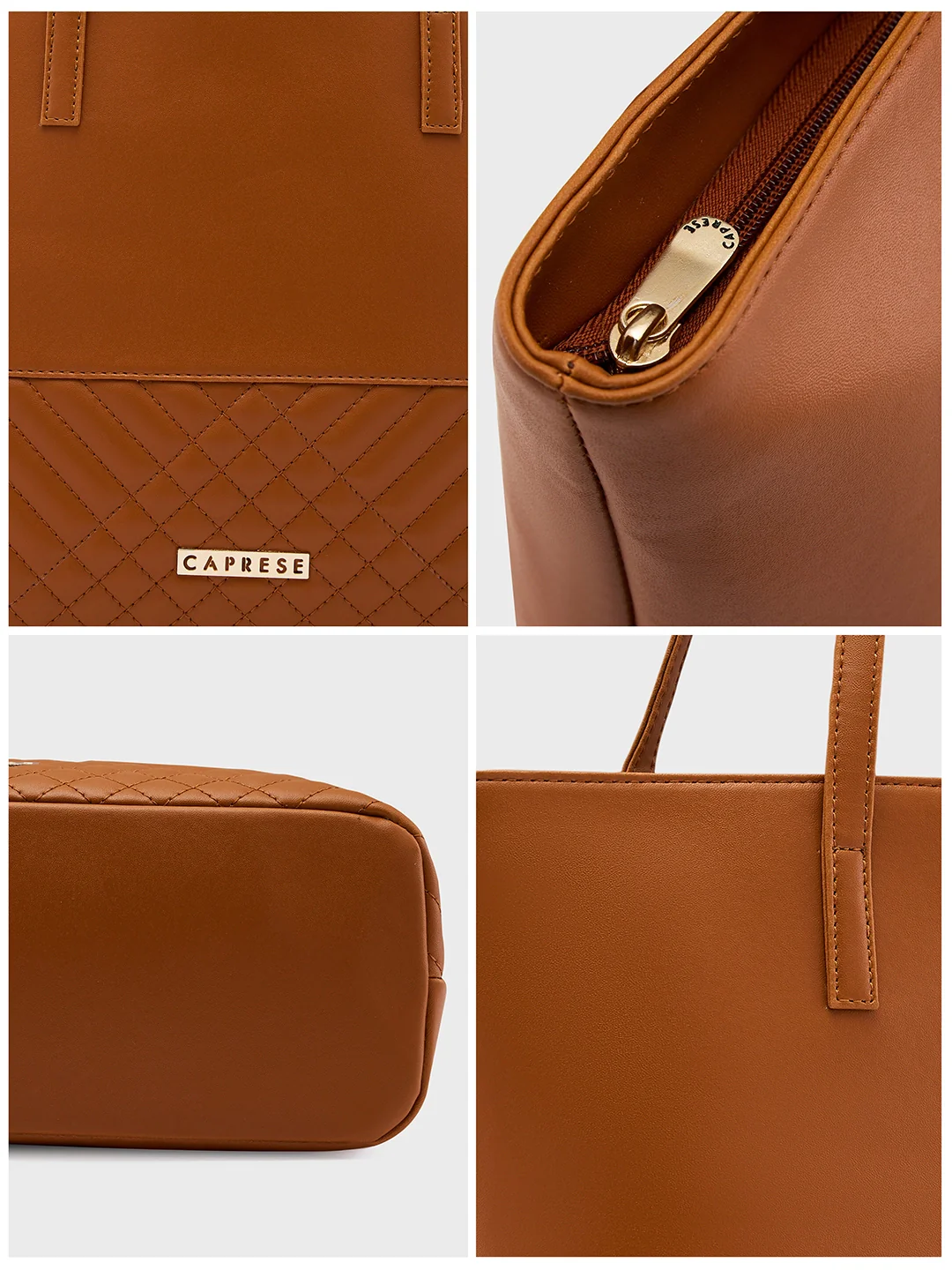 Caprese Serene Medium Tan Tote Bag - Image 13
