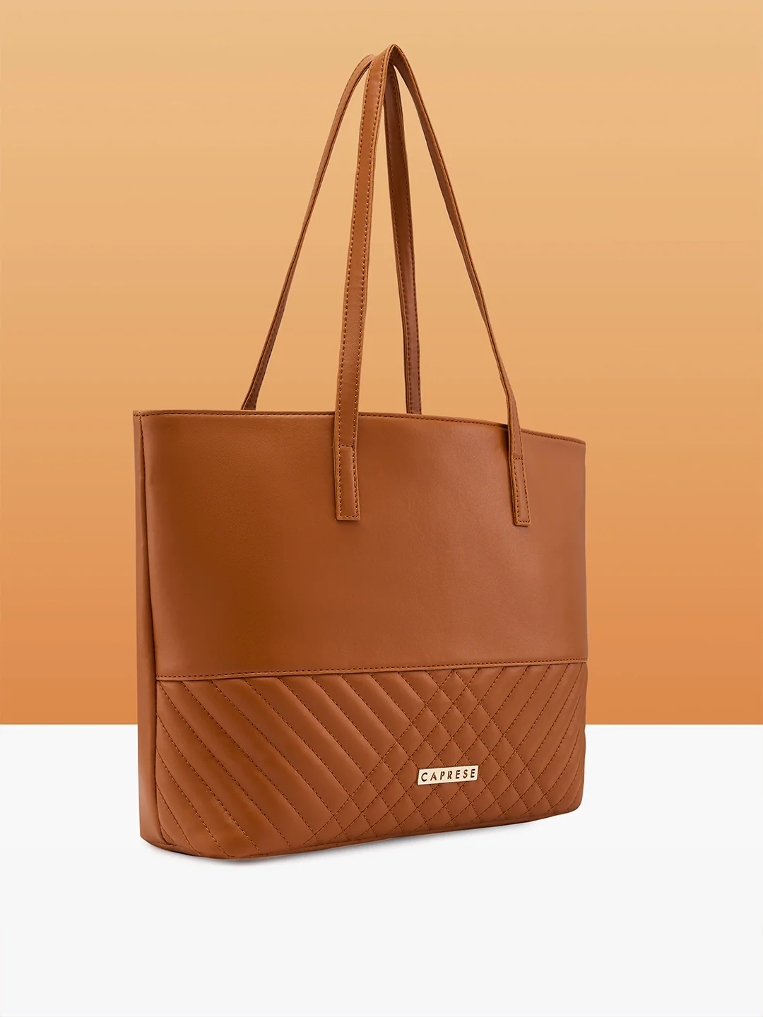 Caprese Serene Medium Tan Tote Bag - Image 4