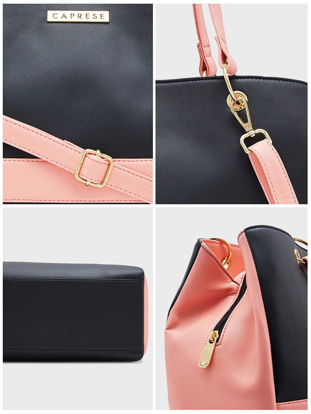 Caprese Seri Small Black Satchel Bag - Image 13
