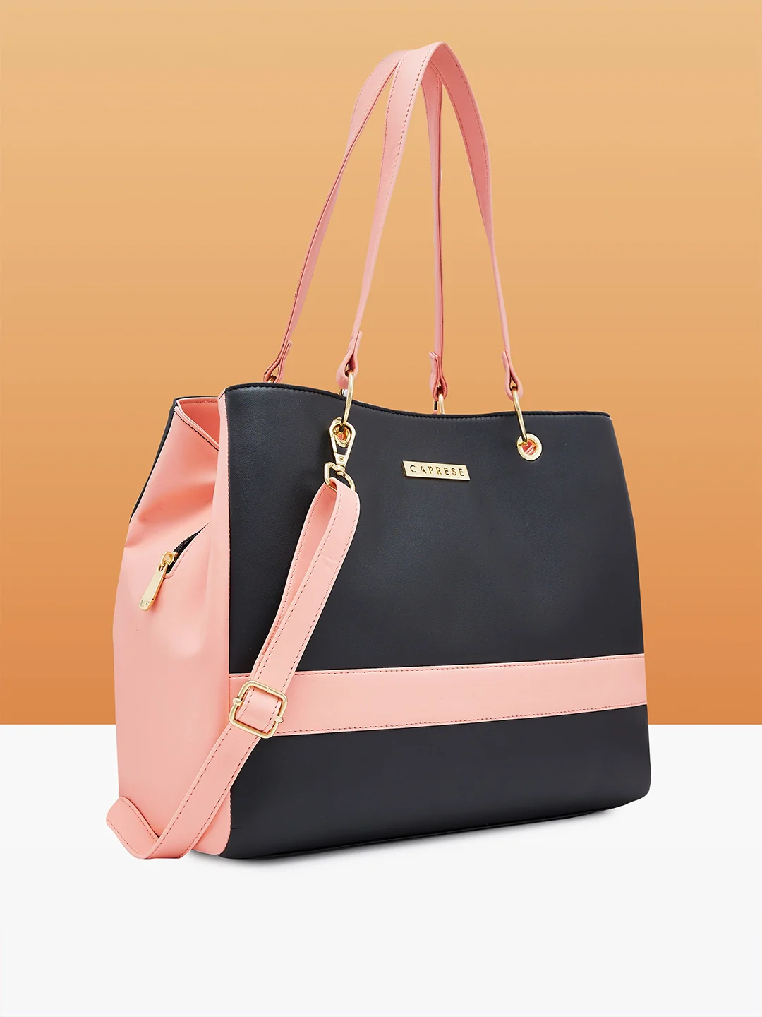Caprese Seri Small Black Satchel Bag - Image 4