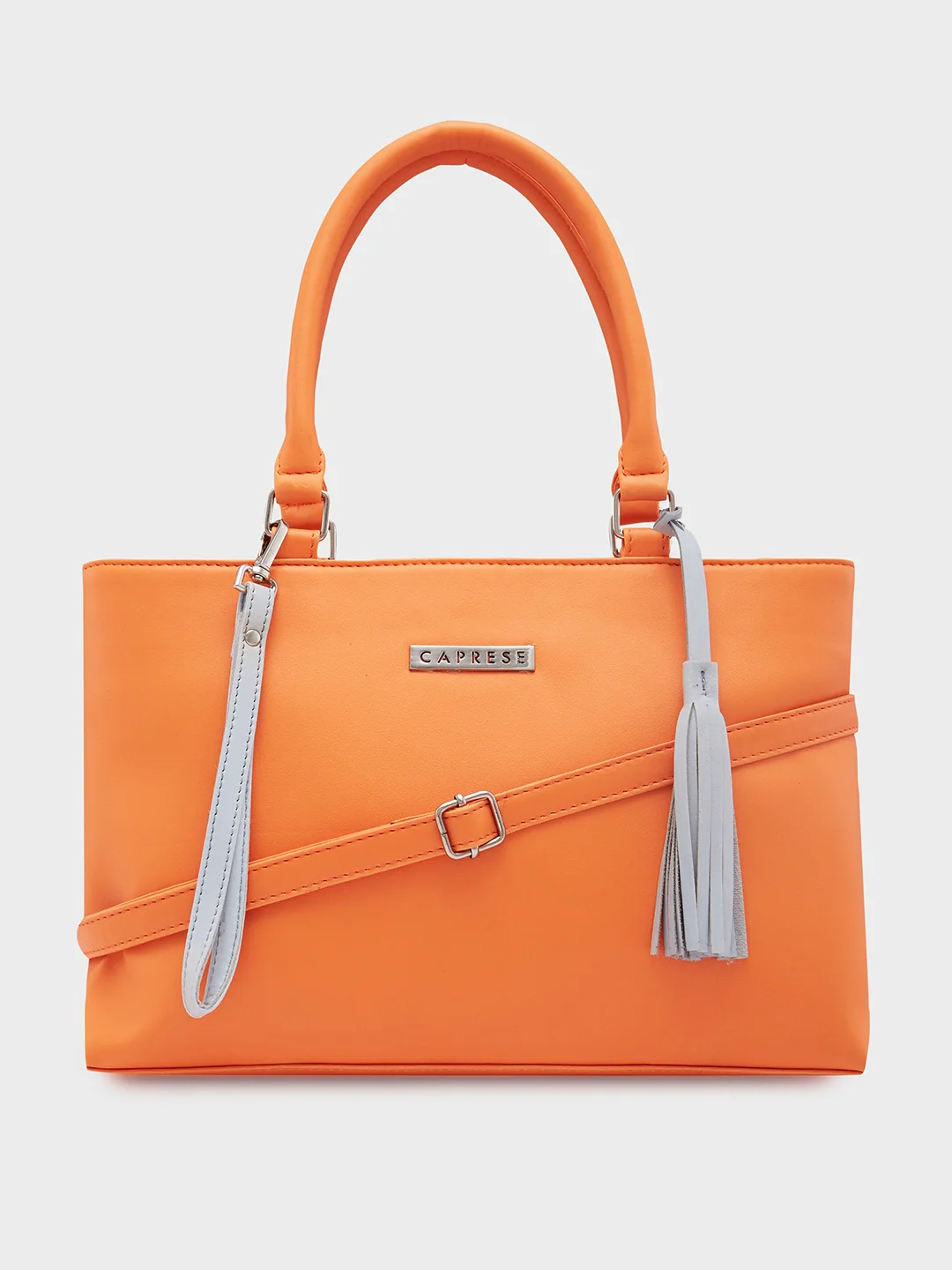 Caprese Shally Medium Orange Satchel Bag - Image 13