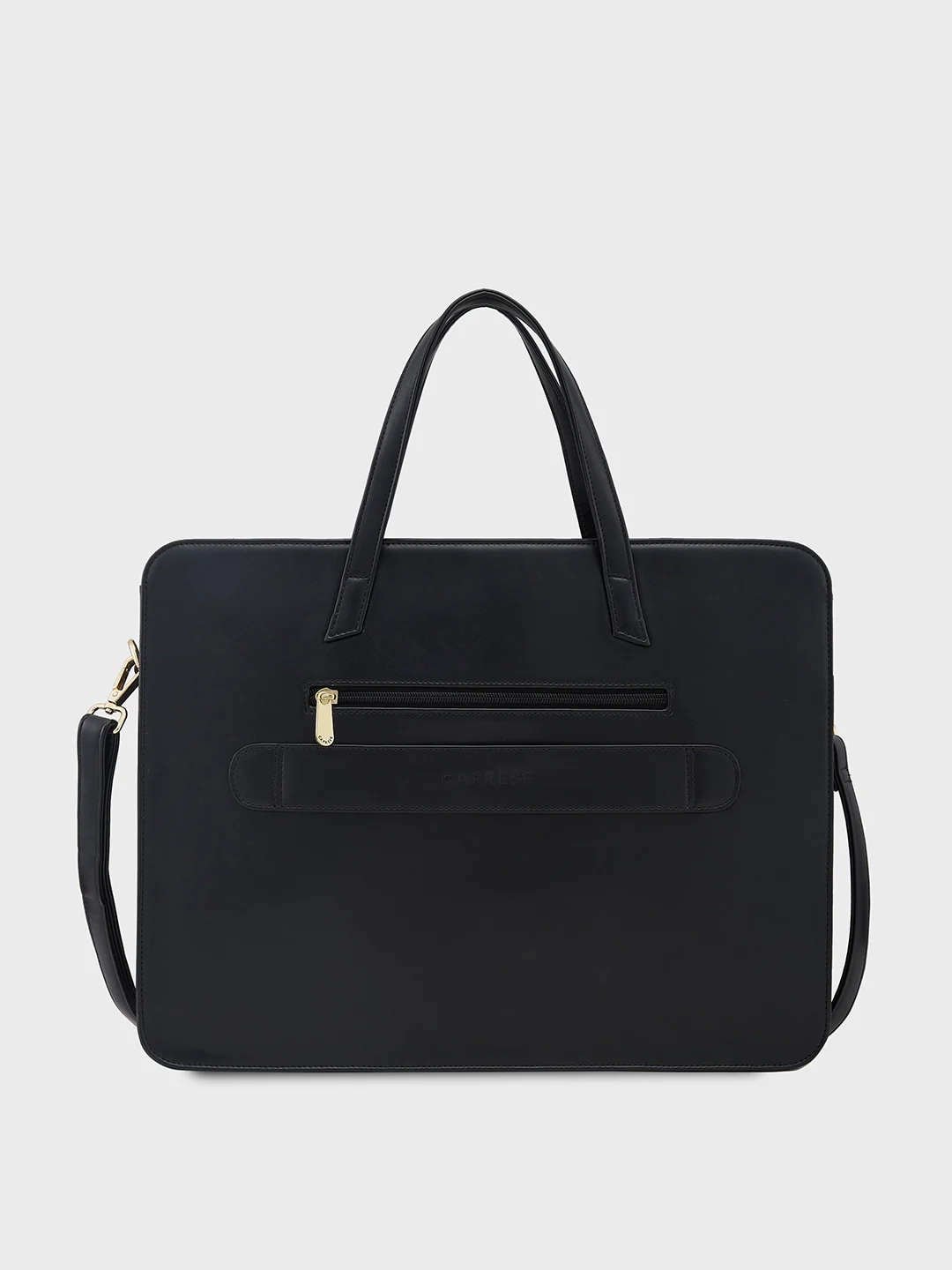 Caprese Shanaya Large Black Printed Laptop Bag - Image 3