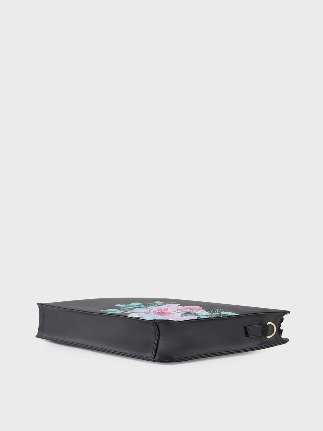 Caprese Shanaya Large Black Printed Laptop Bag - Image 5