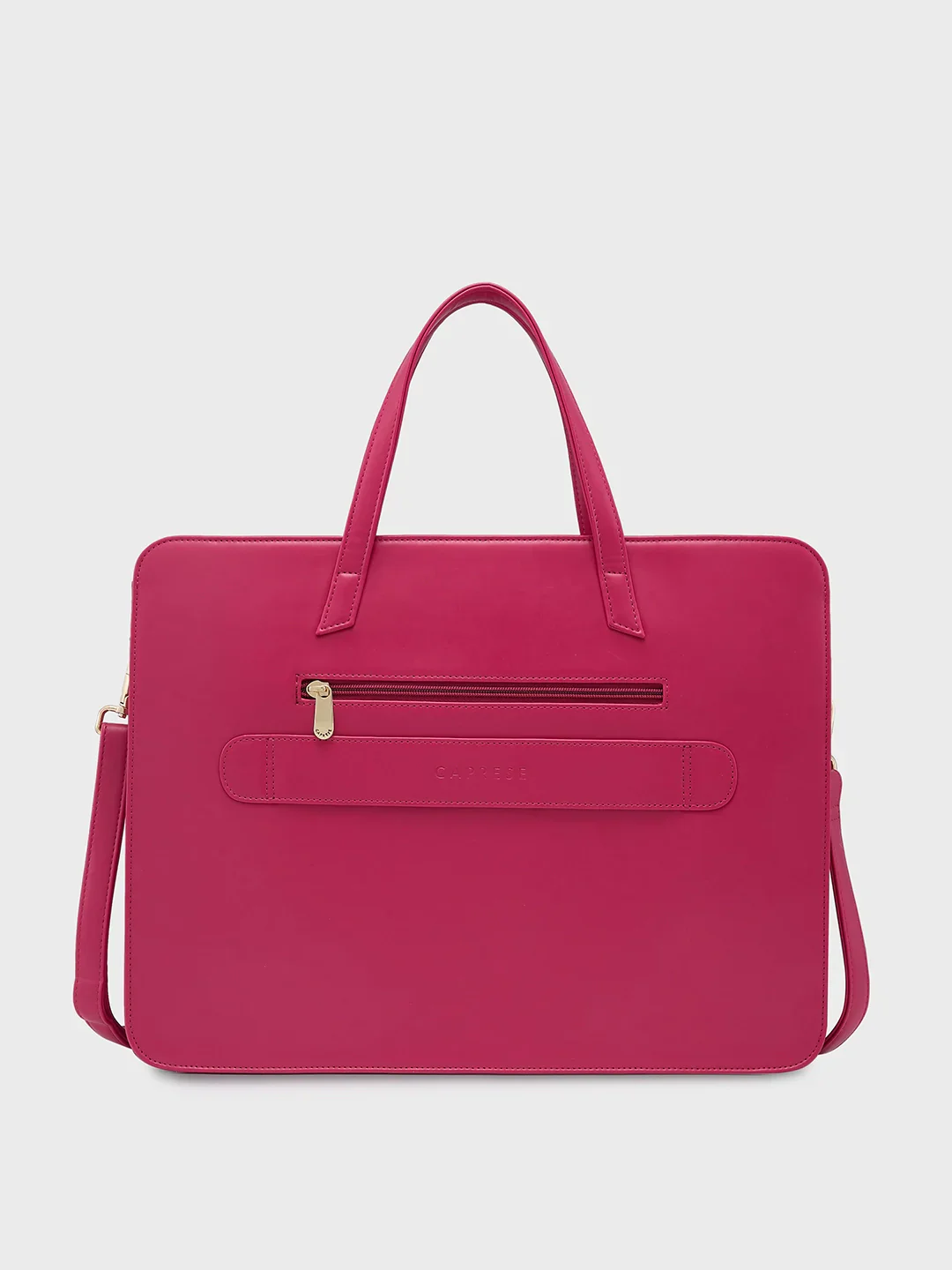 Caprese Shanaya Printed Large Burgundy Laptop Bag - Image 3