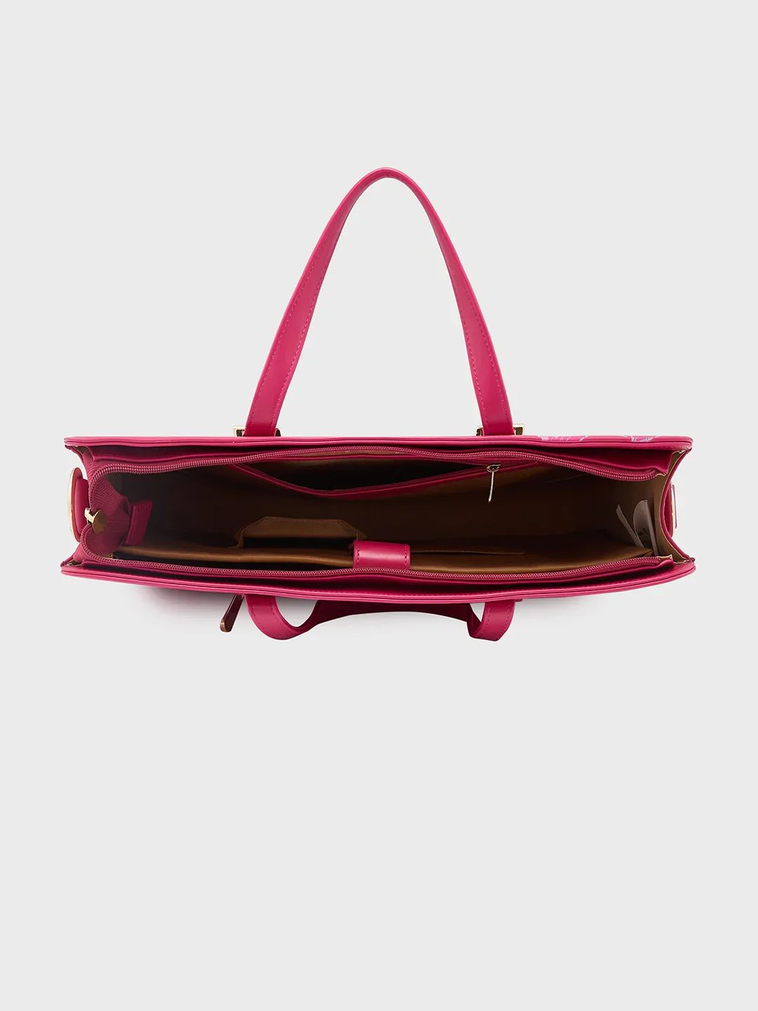 Caprese Shanaya Printed Large Burgundy Laptop Bag - Image 9