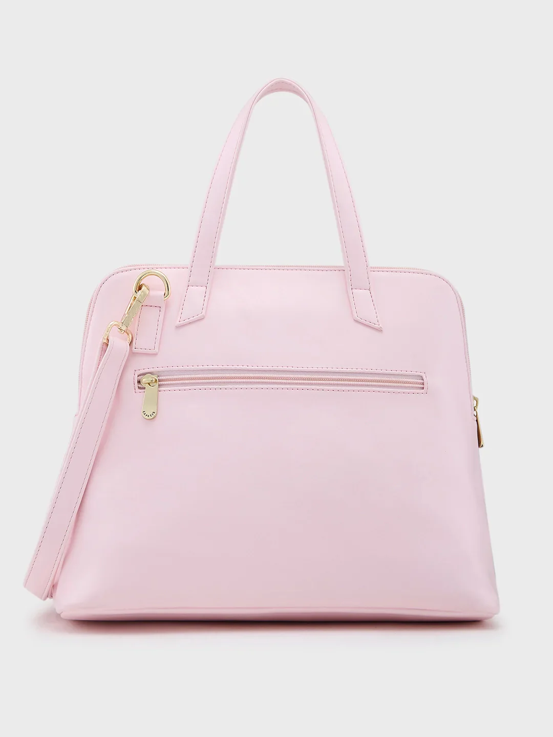 Caprese Shanaya Medium Printed Pink Satchel Bag - Image 3