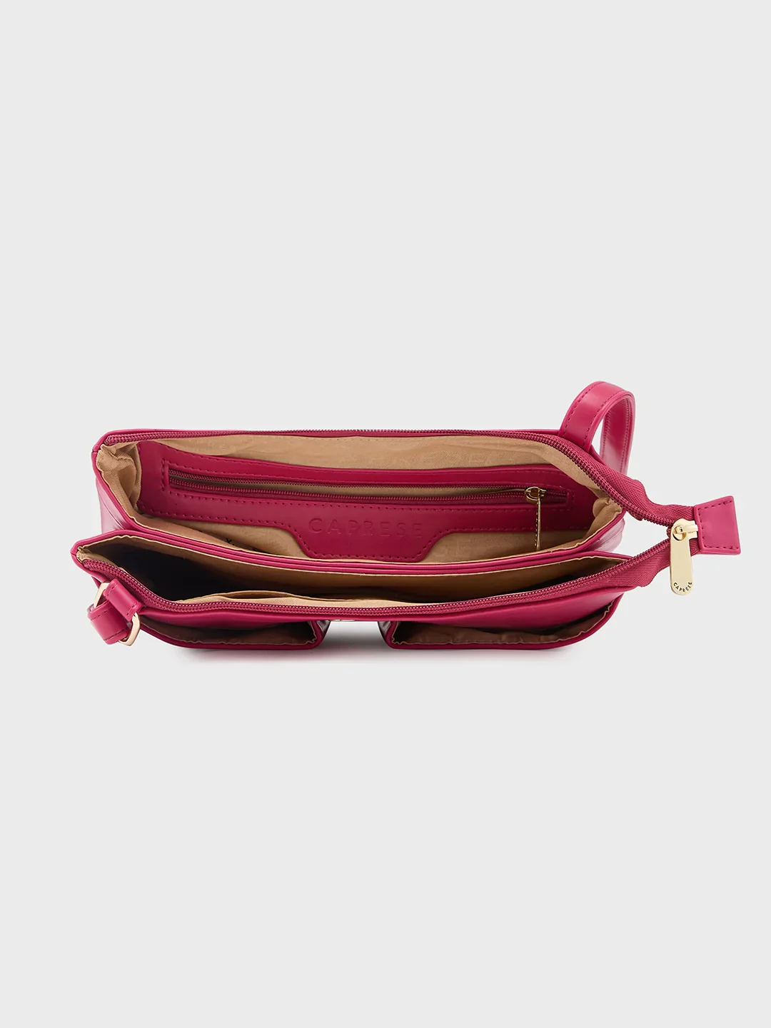 Caprese Shanaya Medium Burgundy Sling Bag - Image 9