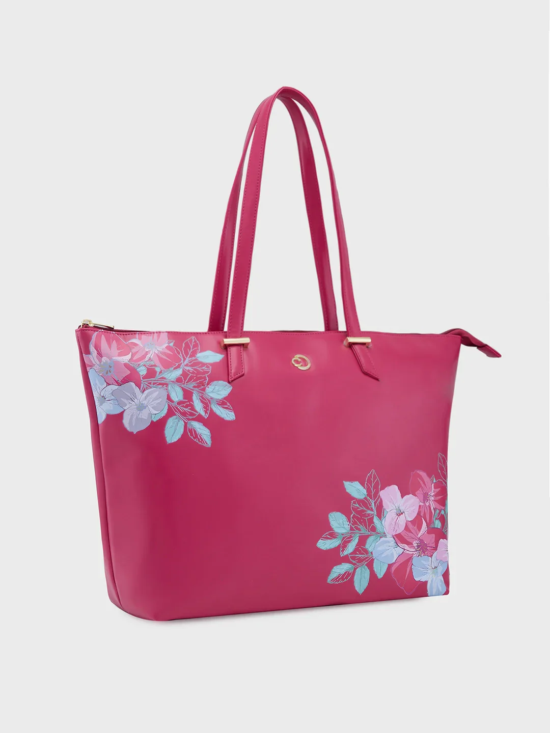 Caprese Shanaya Printed Large Burgundy Tote Bag - Image 4