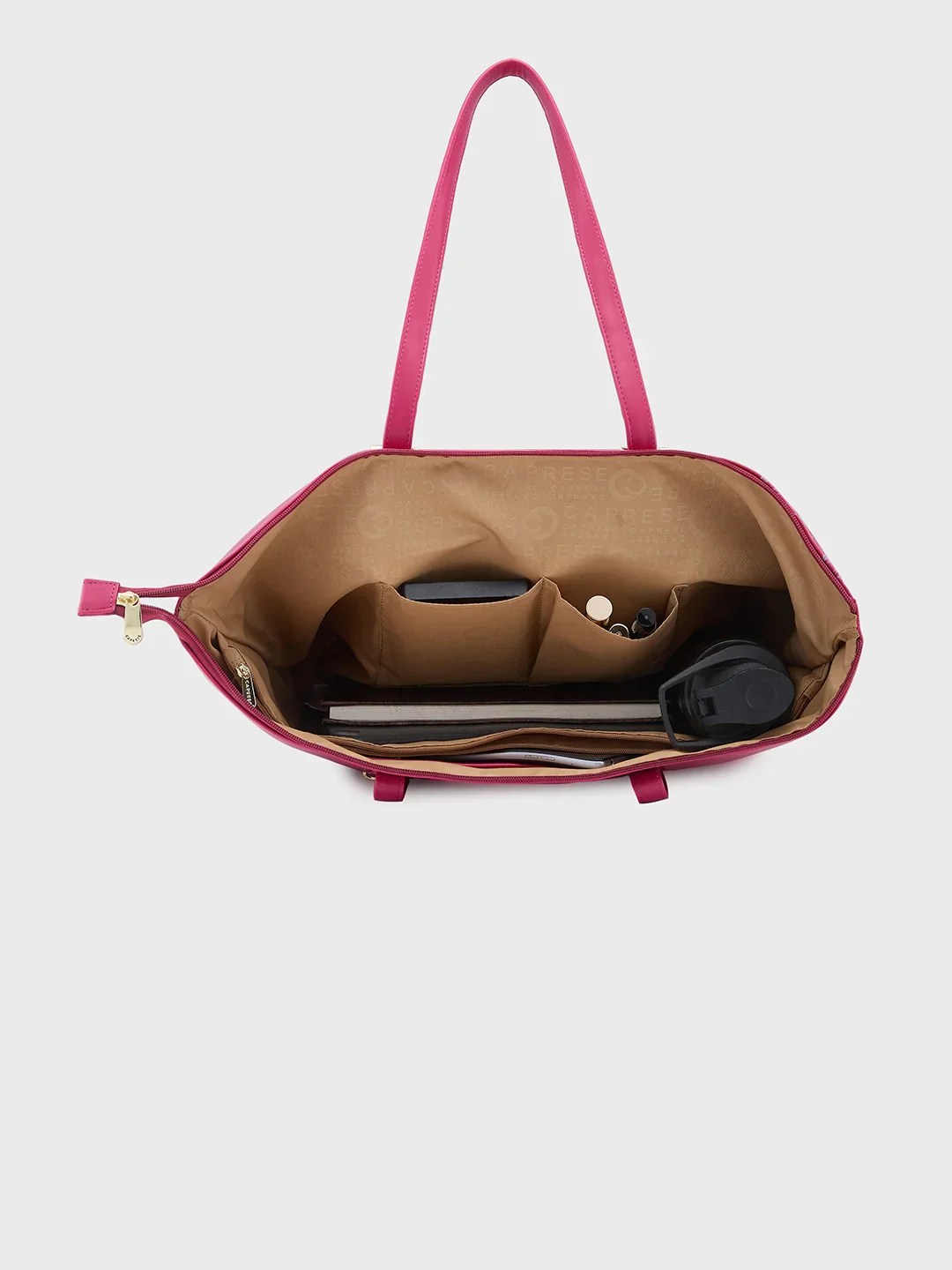 Caprese Shanaya Printed Large Burgundy Tote Bag - Image 8