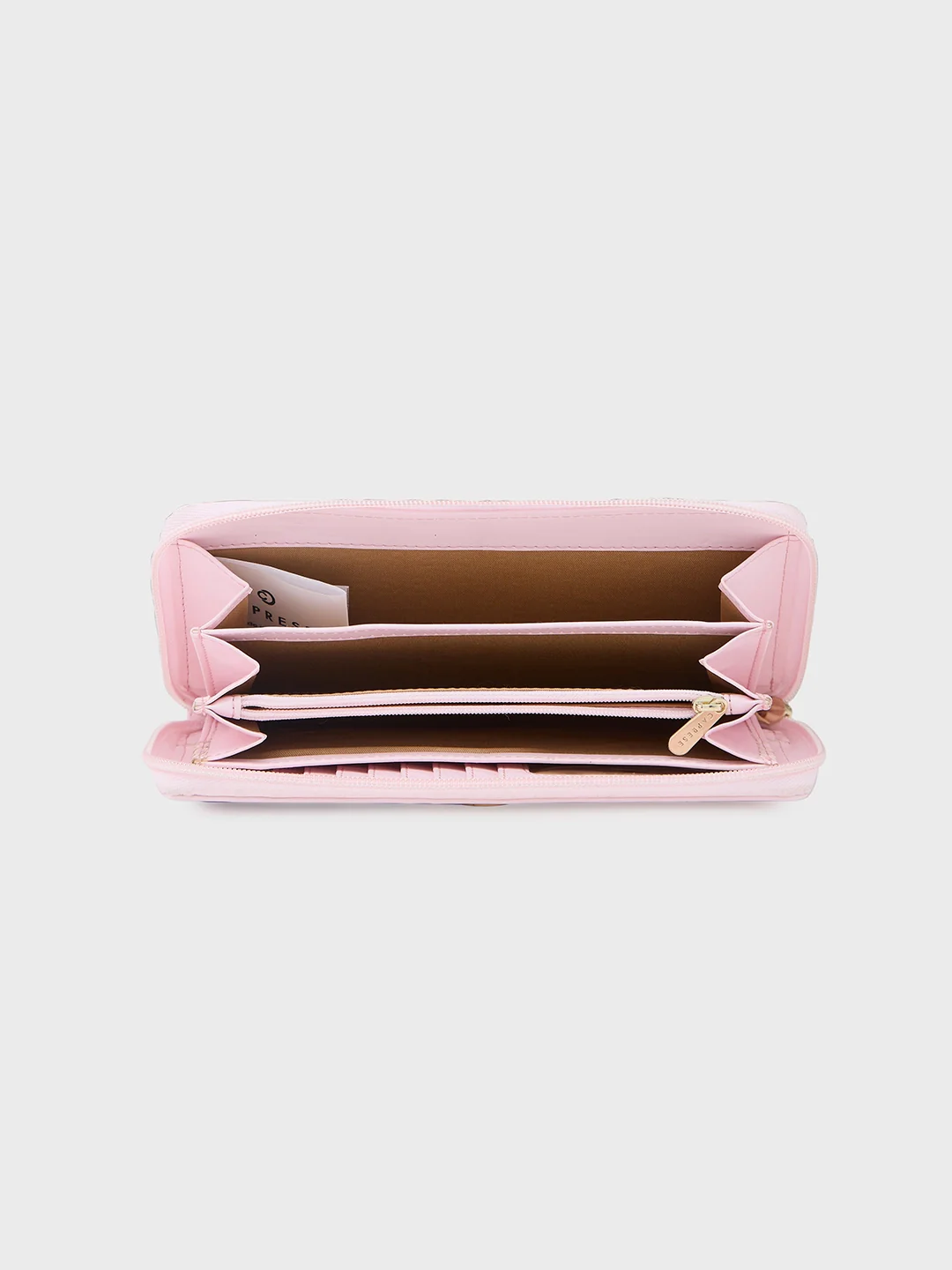 Caprese Shanaya Printed Large Pink Zip Around Wallet - Image 9