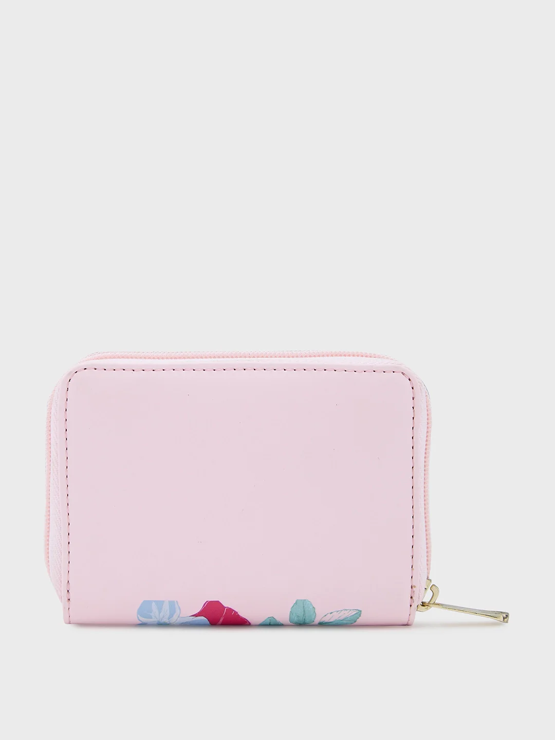 Caprese Shanaya Printed Small Pink Zip Around Wallet - Image 3