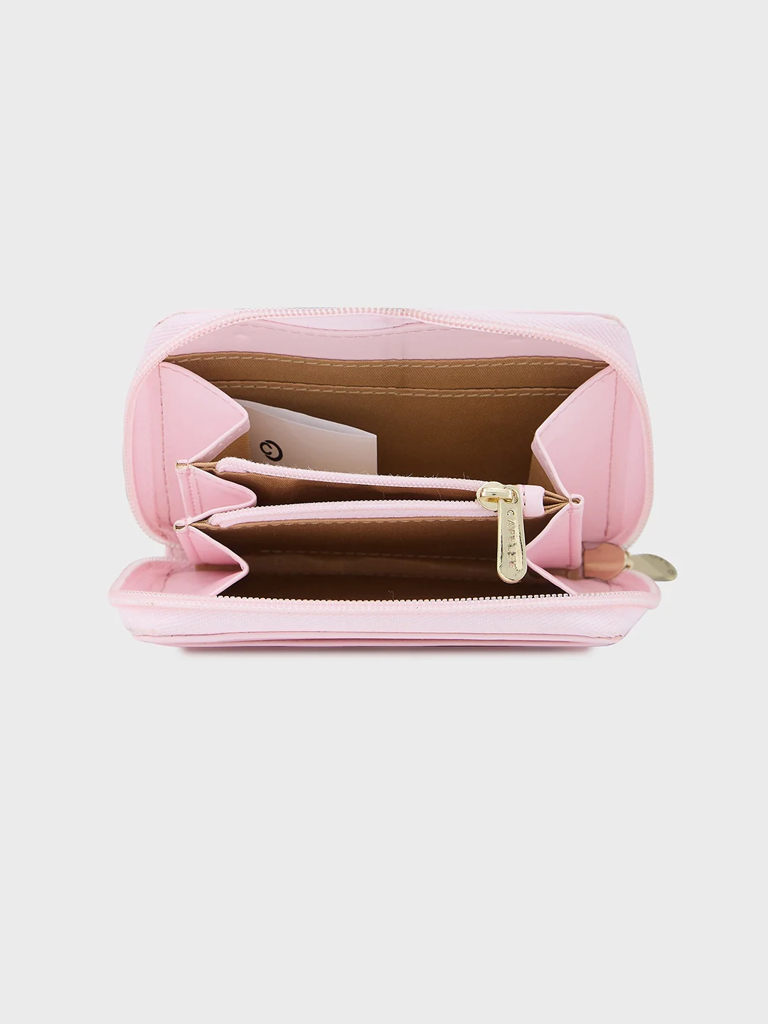 Caprese Shanaya Printed Small Pink Zip Around Wallet - Image 8