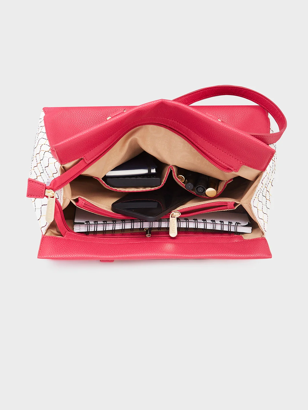 Caprese Shane Large Magenta Satchel Bag - Image 8