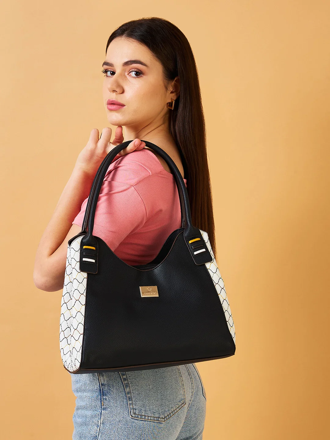 Caprese Shane Medium Black Hobo Bag - Image 11