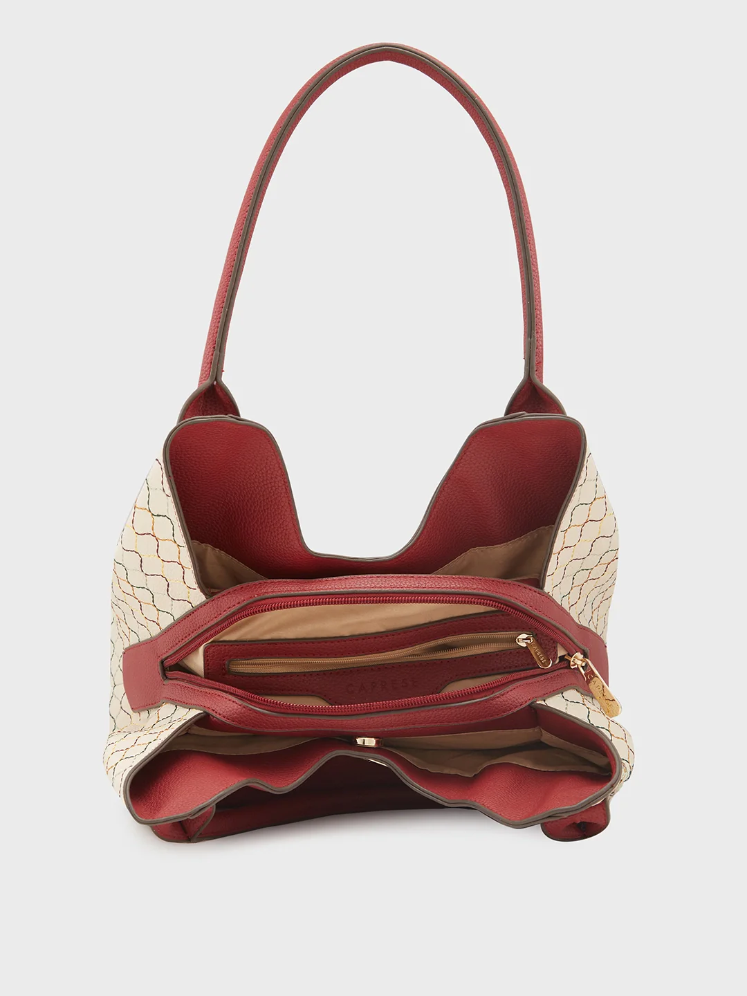 Caprese Shane Medium Maroon Hobo Bag - Image 9