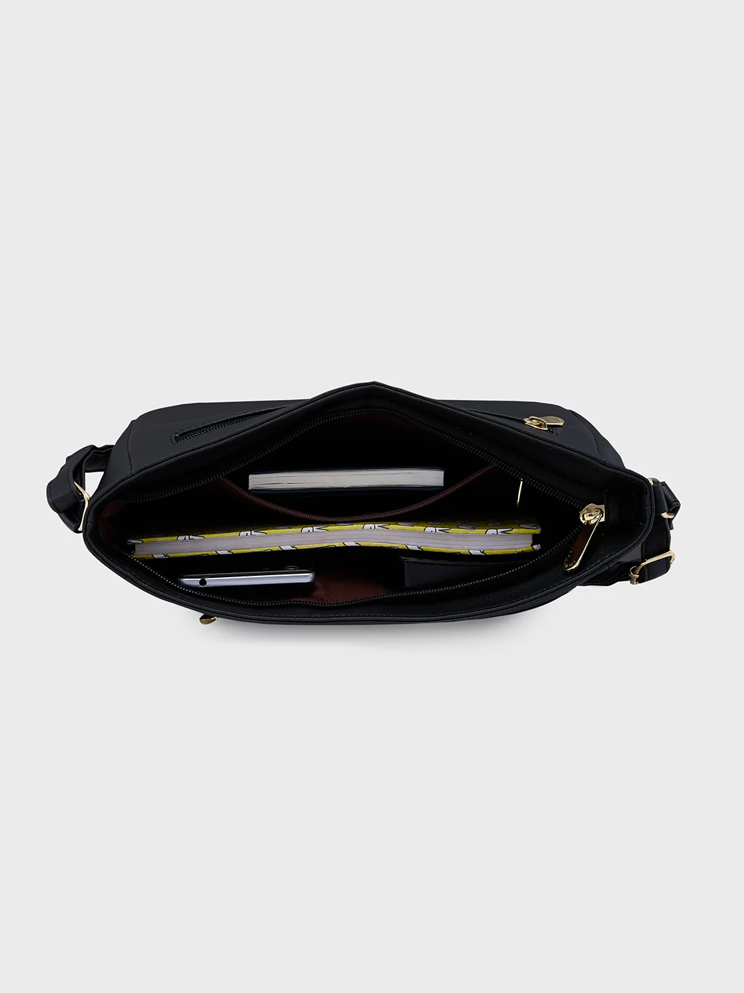 Caprese Shanon Large Black Sling Bag - Image 8