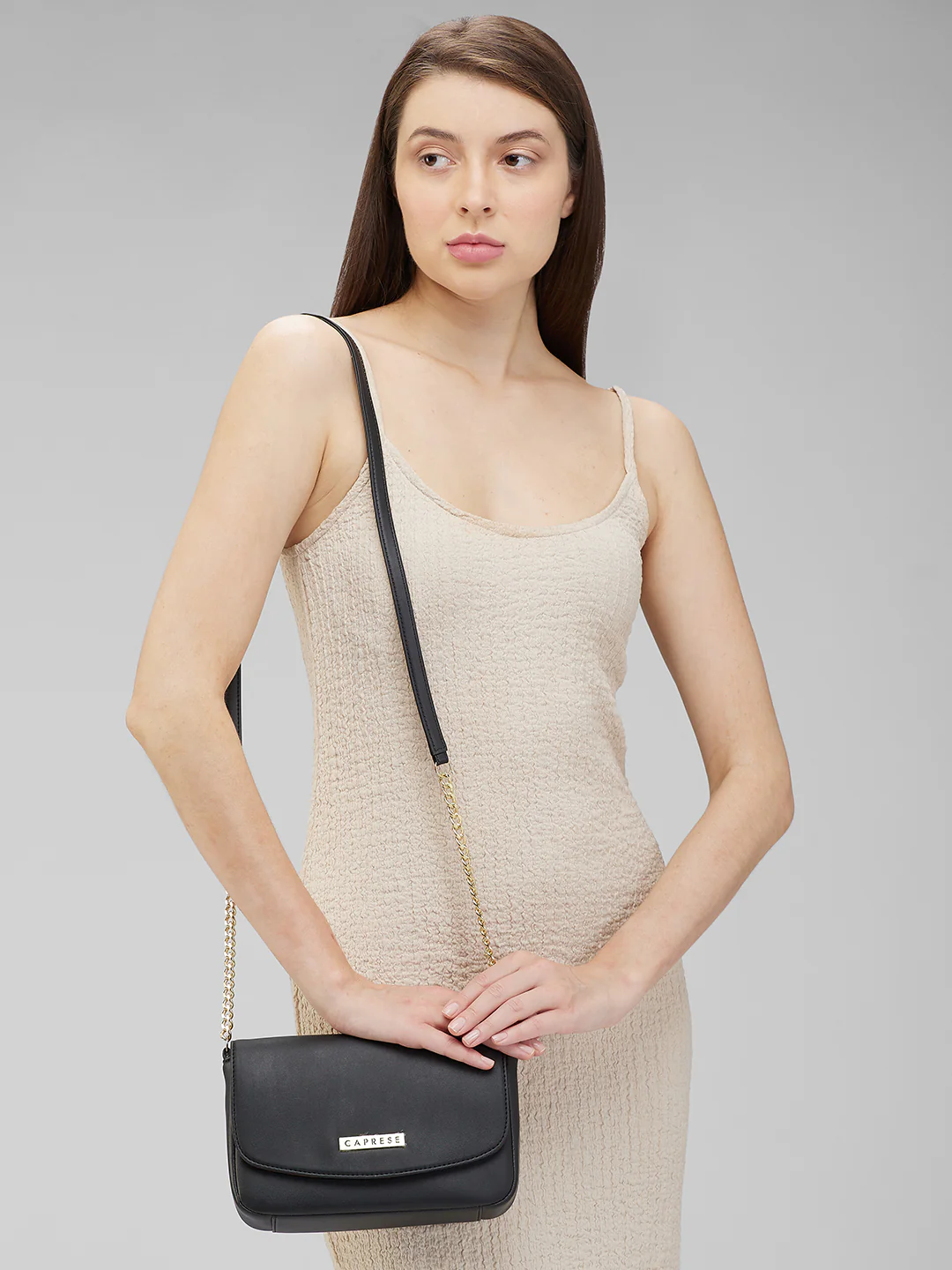 Caprese Shaun Small Black Sling Bag - Image 11