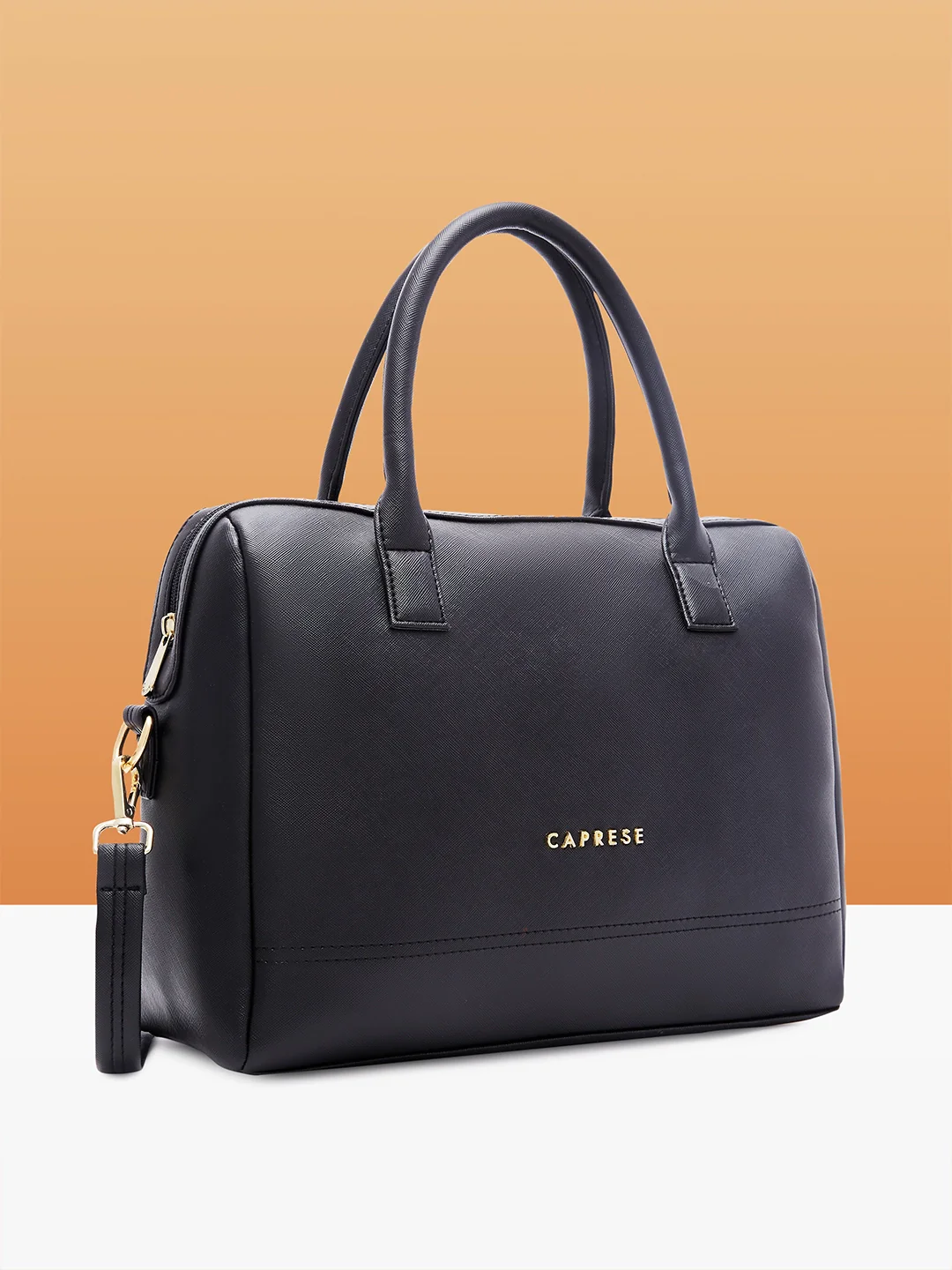 Caprese Shavon Medium Black Satchel Bag - Image 7