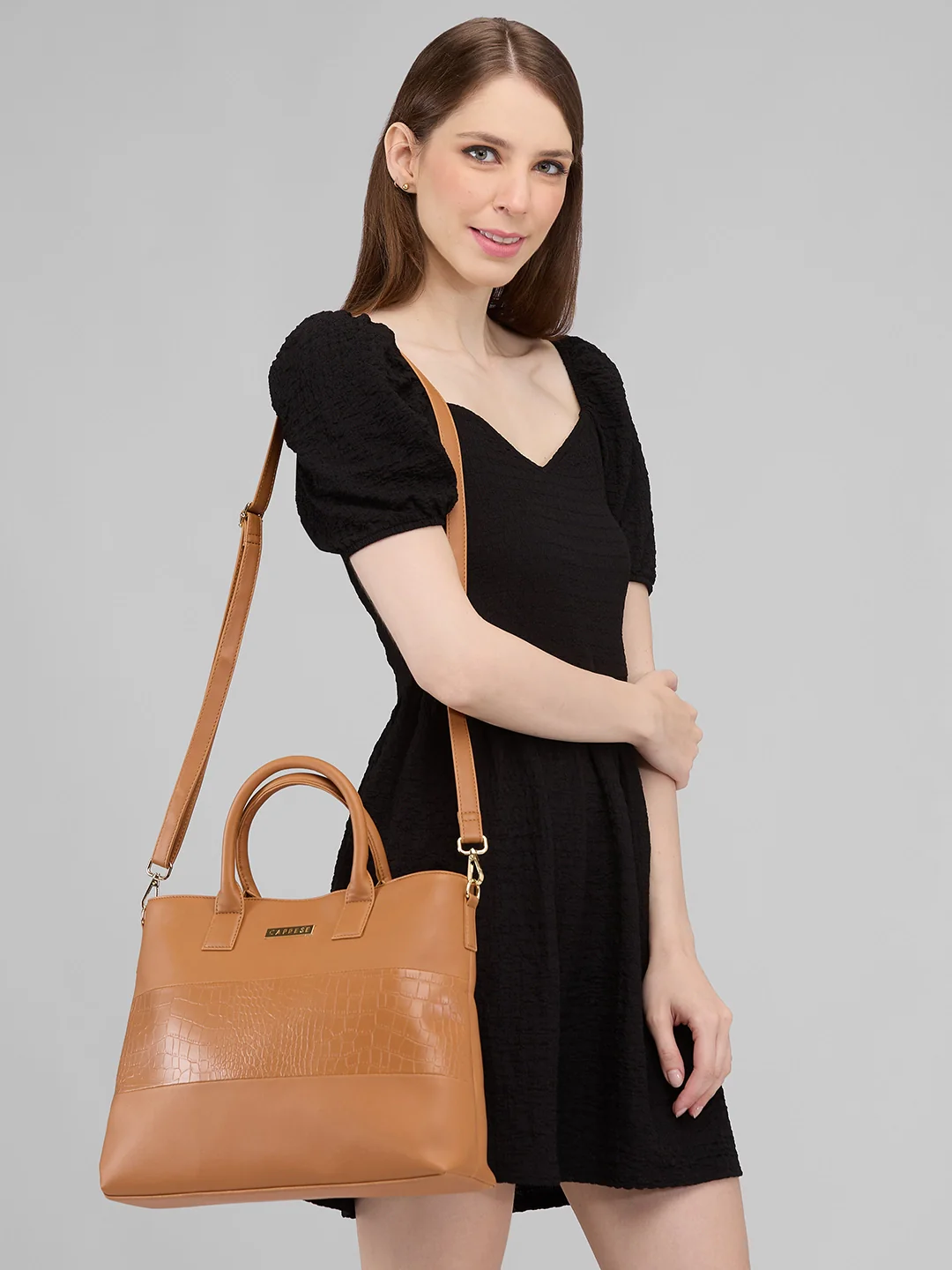 Caprese Shawn Medium Tan Tote Bag - Image 10