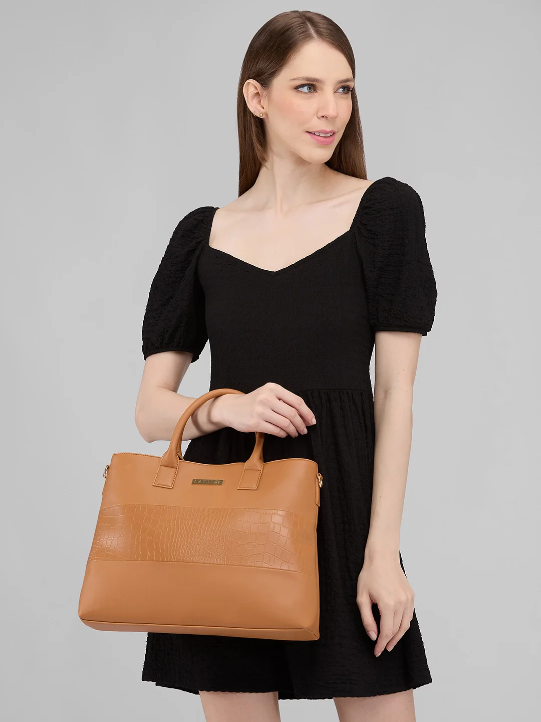Caprese Shawn Medium Tan Tote Bag - Image 11