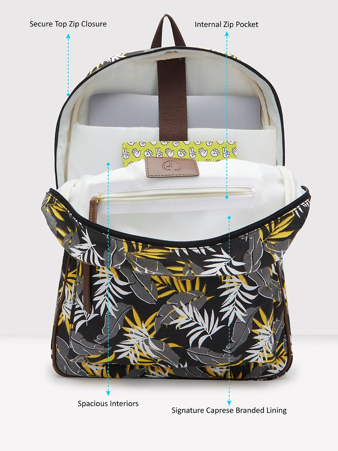 Caprese Shay Large Black Laptop Backpack - Image 8