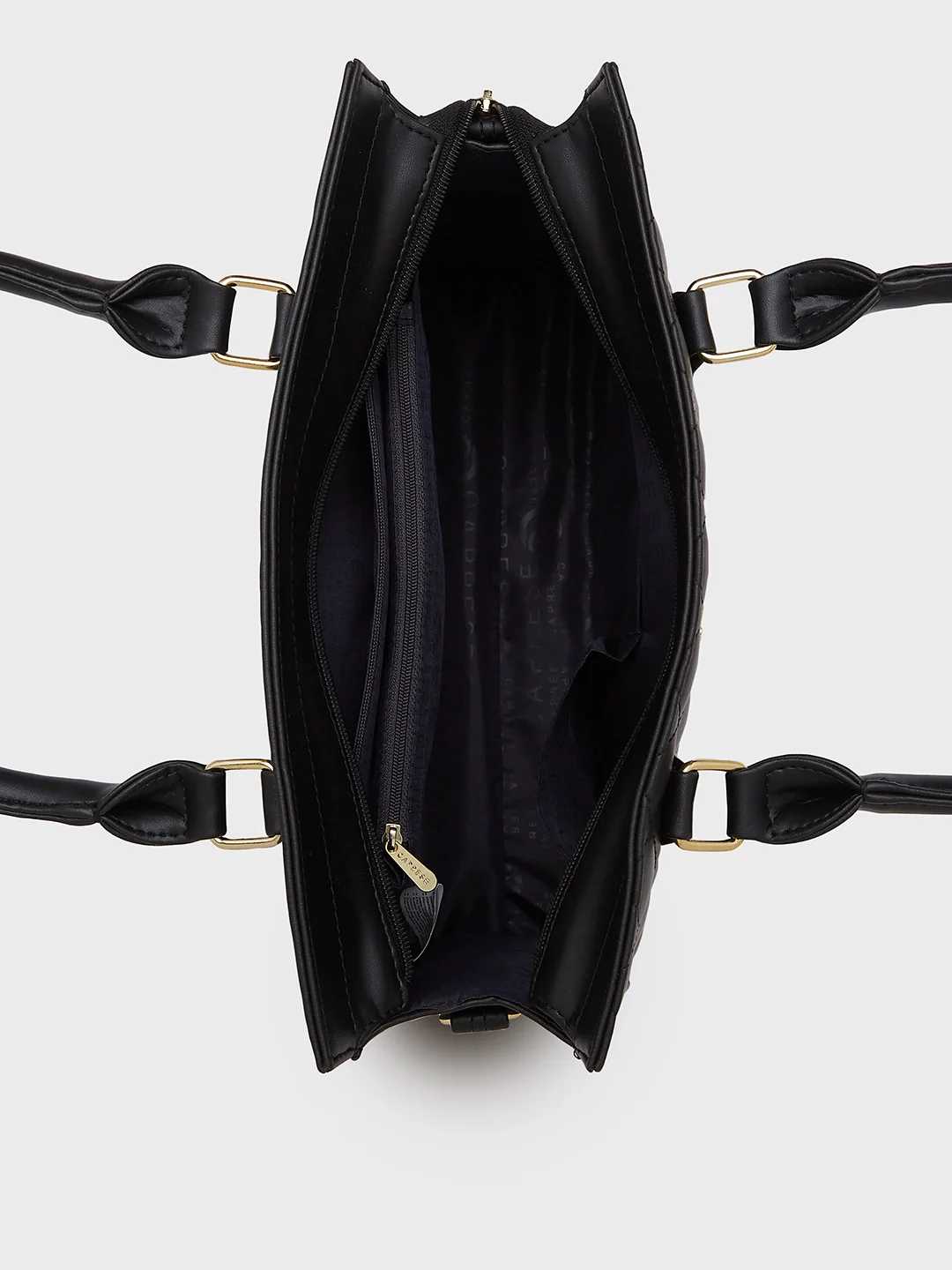 Caprese Sheena Large Black Satchel Bag - Image 8