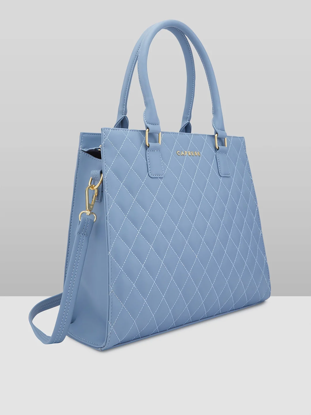 Caprese Sheena Large Blue Satchel Bag - Image 4