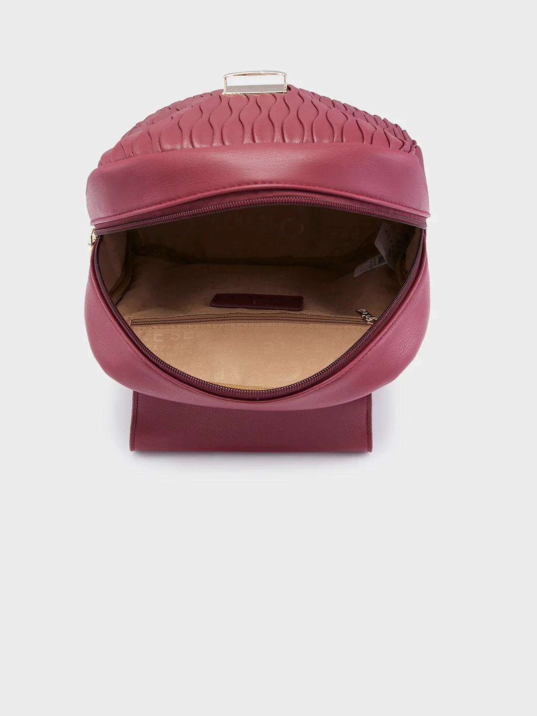 Caprese Shelbee Medium Burgundy Backpack - Image 10