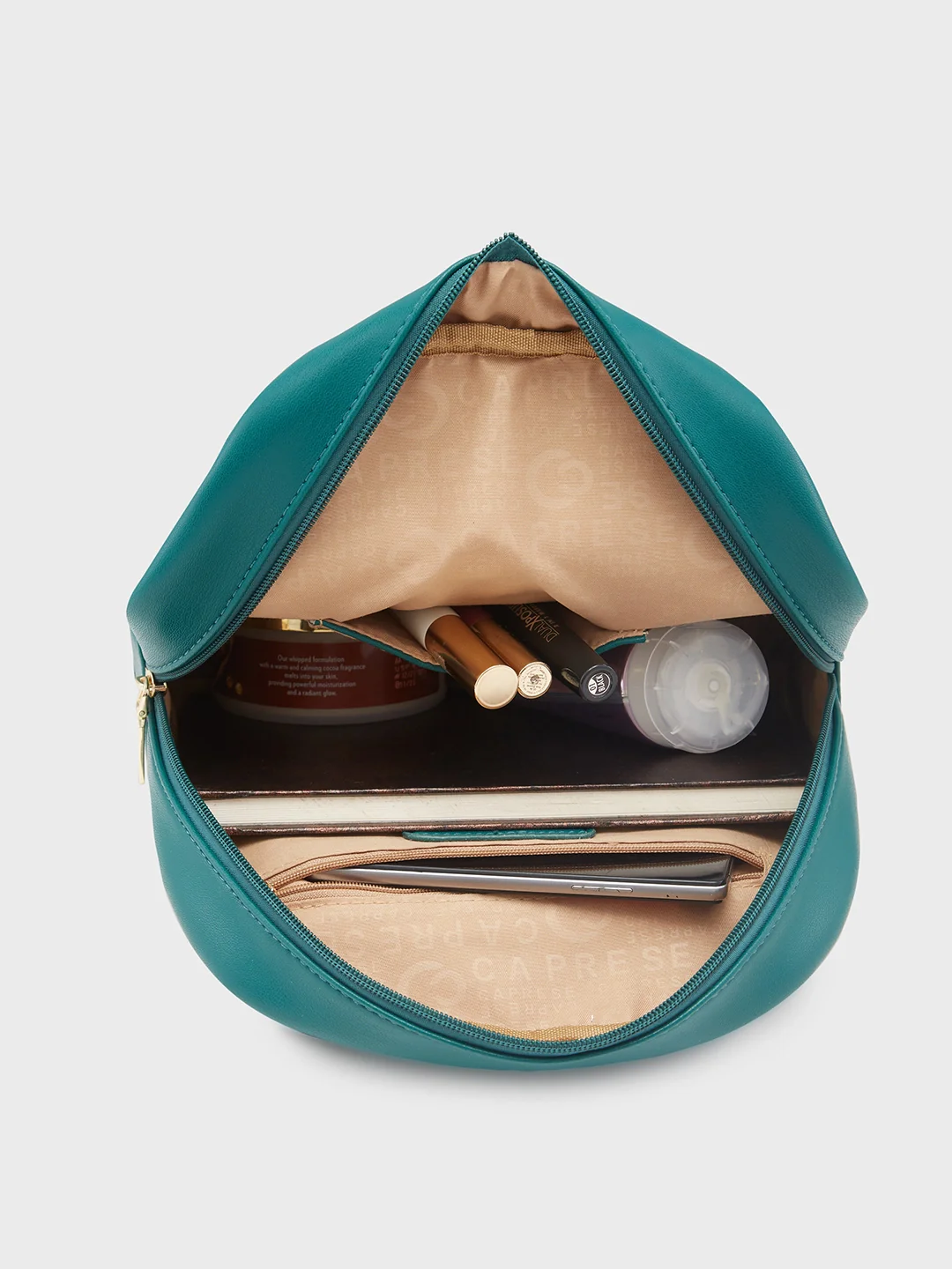 Caprese Shelbee Medium Dark Green Backpack - Image 5