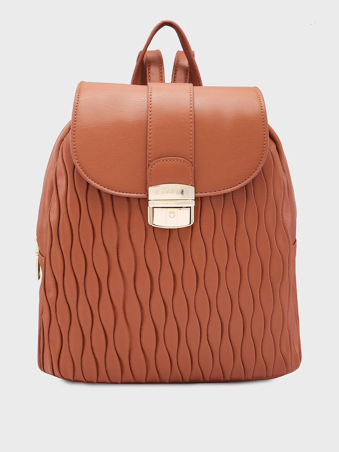 Caprese Shelbee Medium Tan Backpack - Image 4