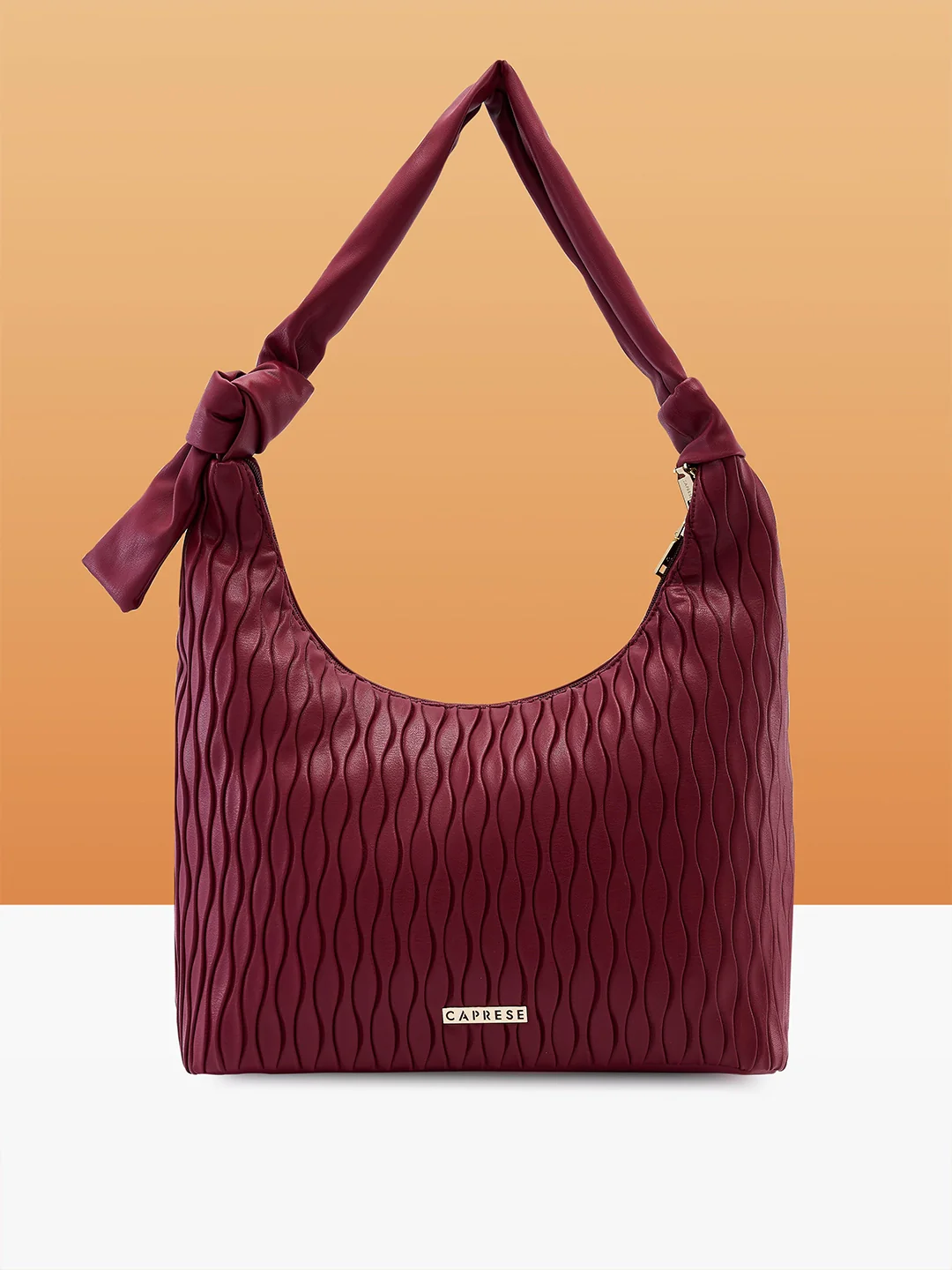Caprese Shelbee Large Burgundy Hobo Bag