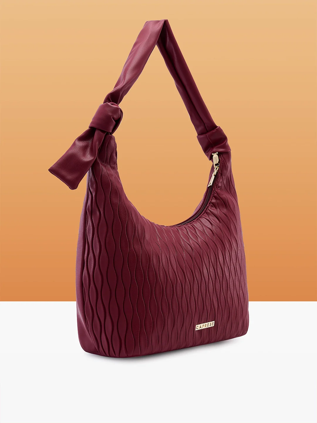Caprese Shelbee Large Burgundy Hobo Bag - Image 3