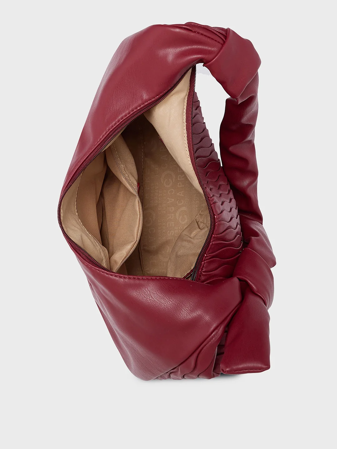 Caprese Shelbee Large Burgundy Hobo Bag - Image 6