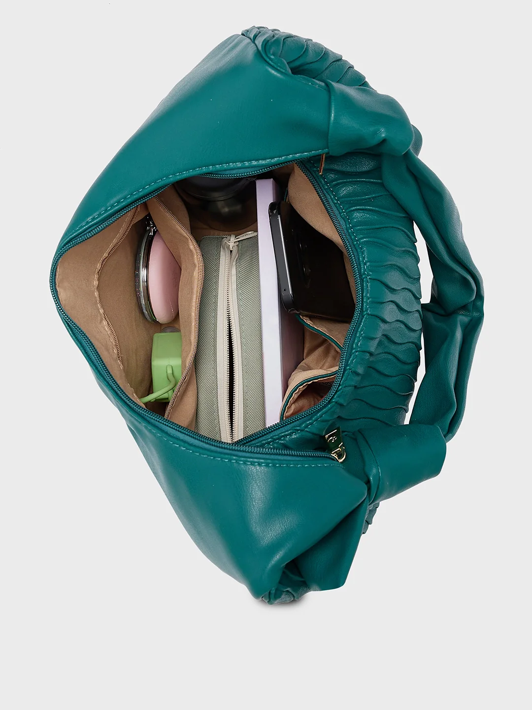 Caprese Shelbee Large Dark Green Hobo Bag - Image 5