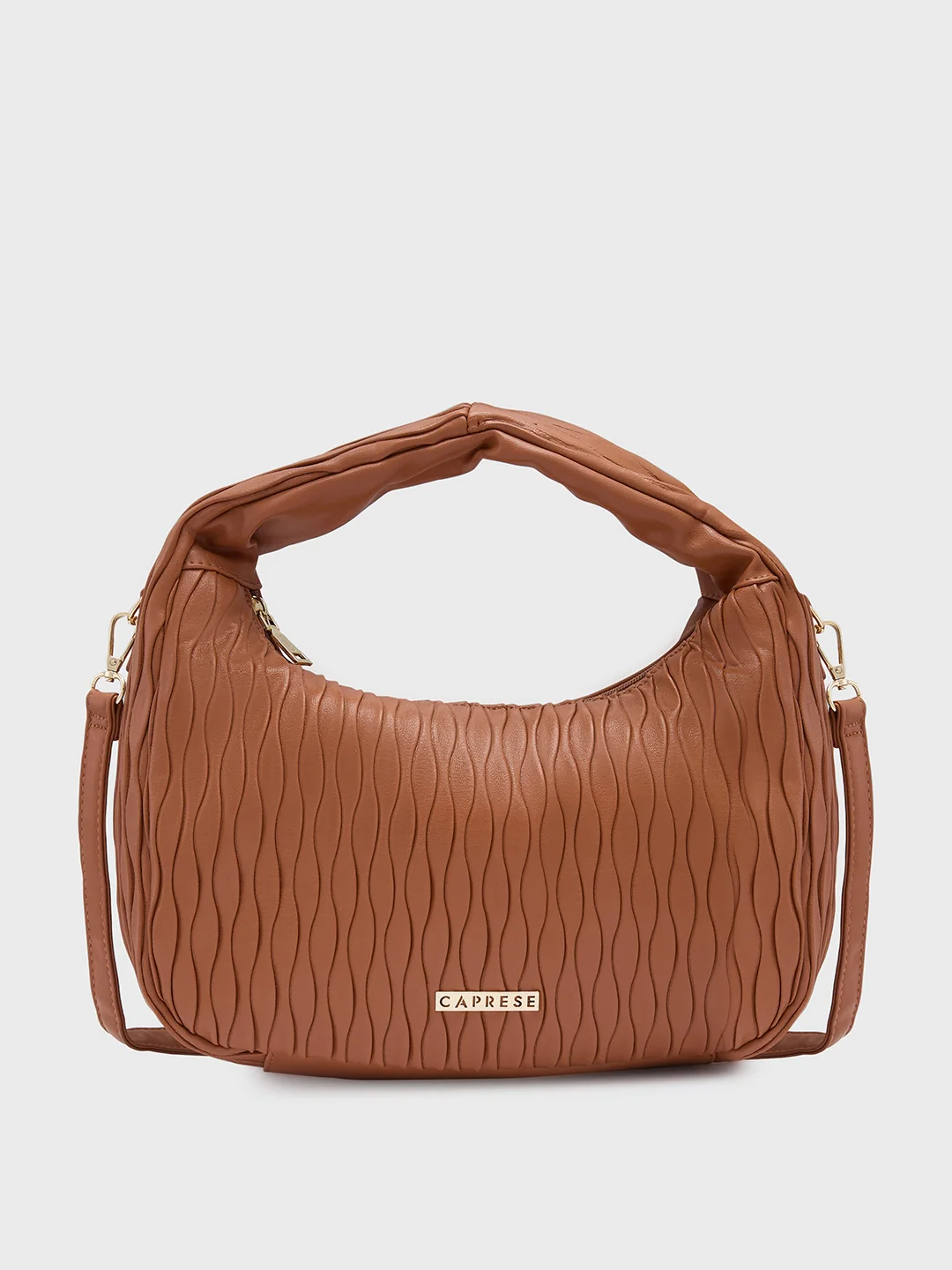 Caprese Shelbee Medium Tan Hobo Bag