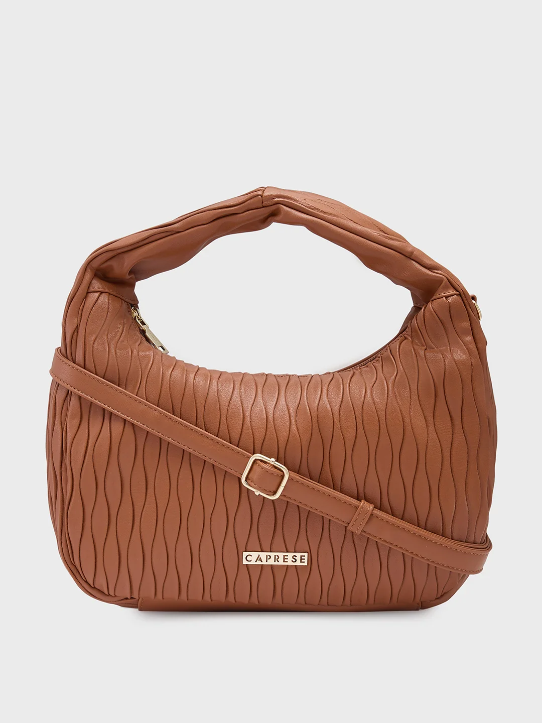 Caprese Shelbee Medium Tan Hobo Bag - Image 13