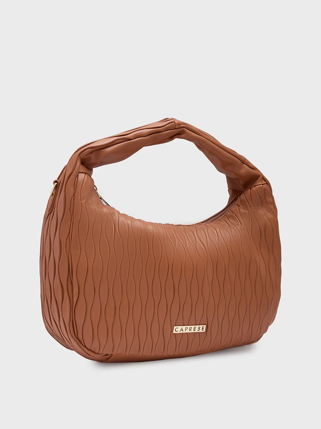 Caprese Shelbee Medium Tan Hobo Bag - Image 4