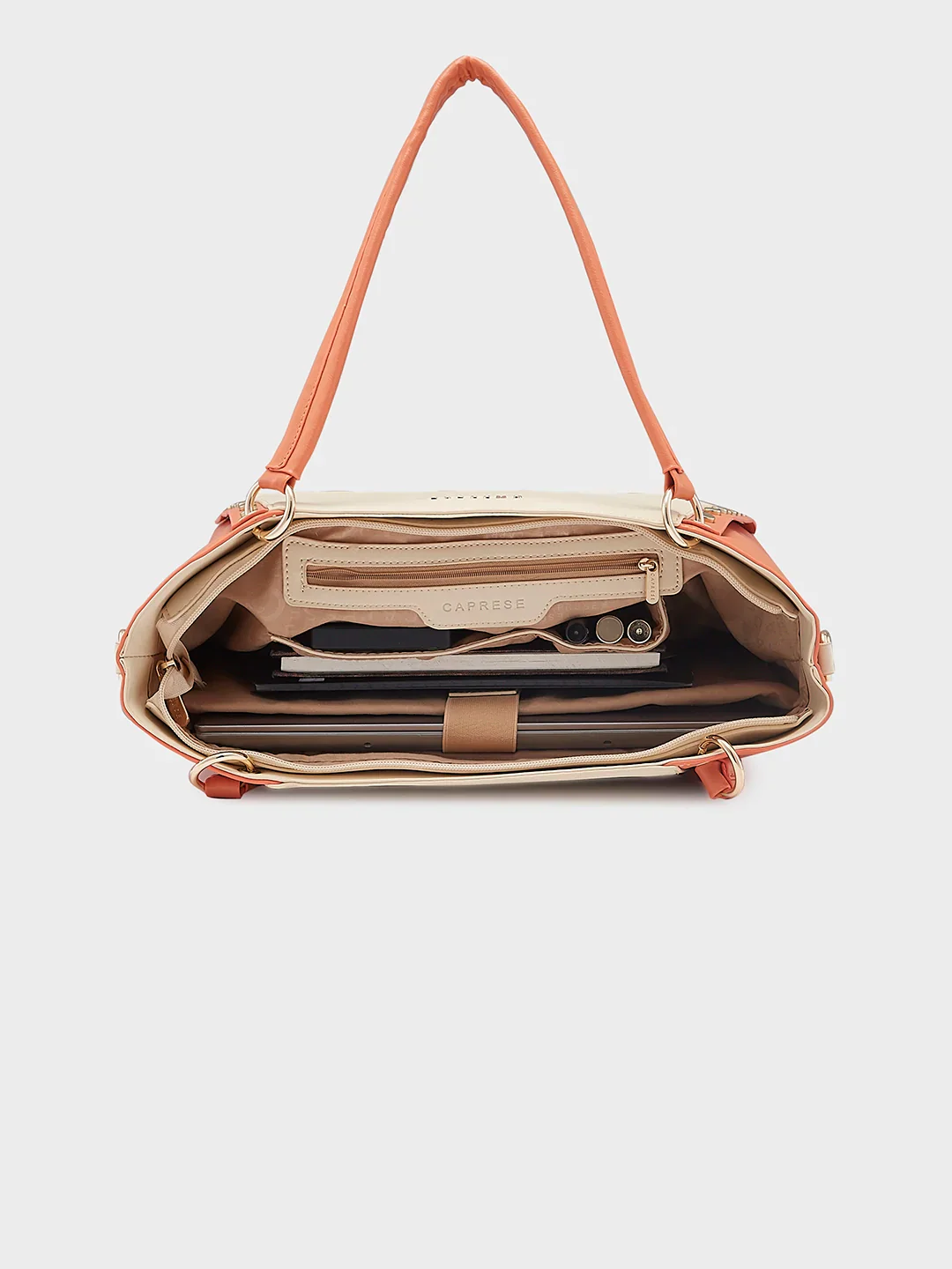 Caprese Shelby Large Beige Laptop Tote Bag - Image 10