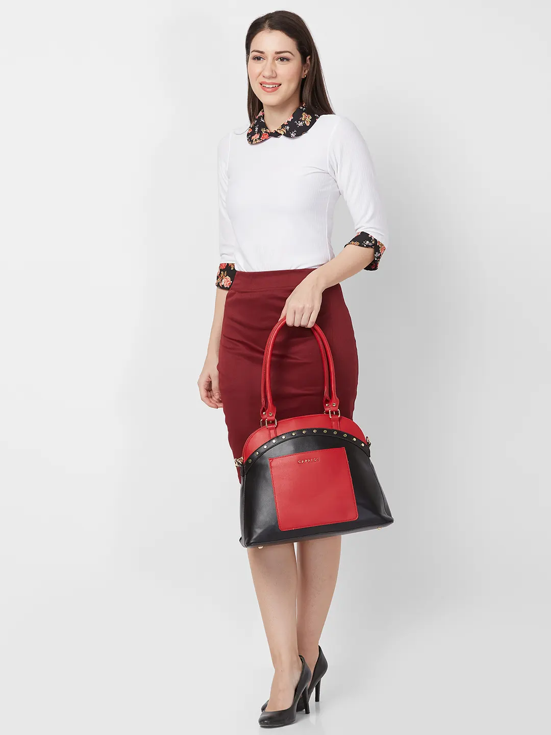 Caprese Shelby Large Red Satchel Bag - Image 13