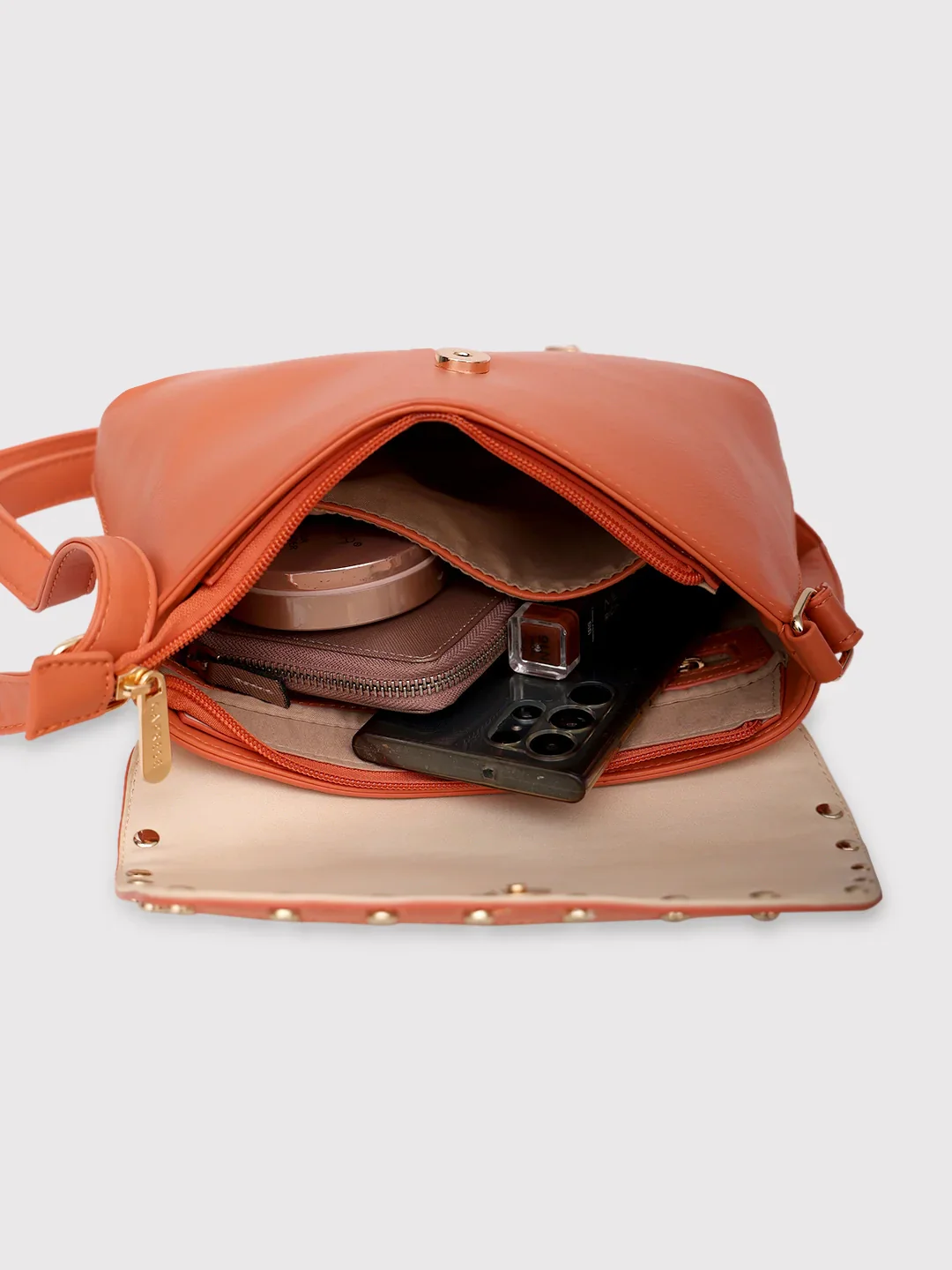 Caprese Shelby Medium Beige Sling Bag - Image 10