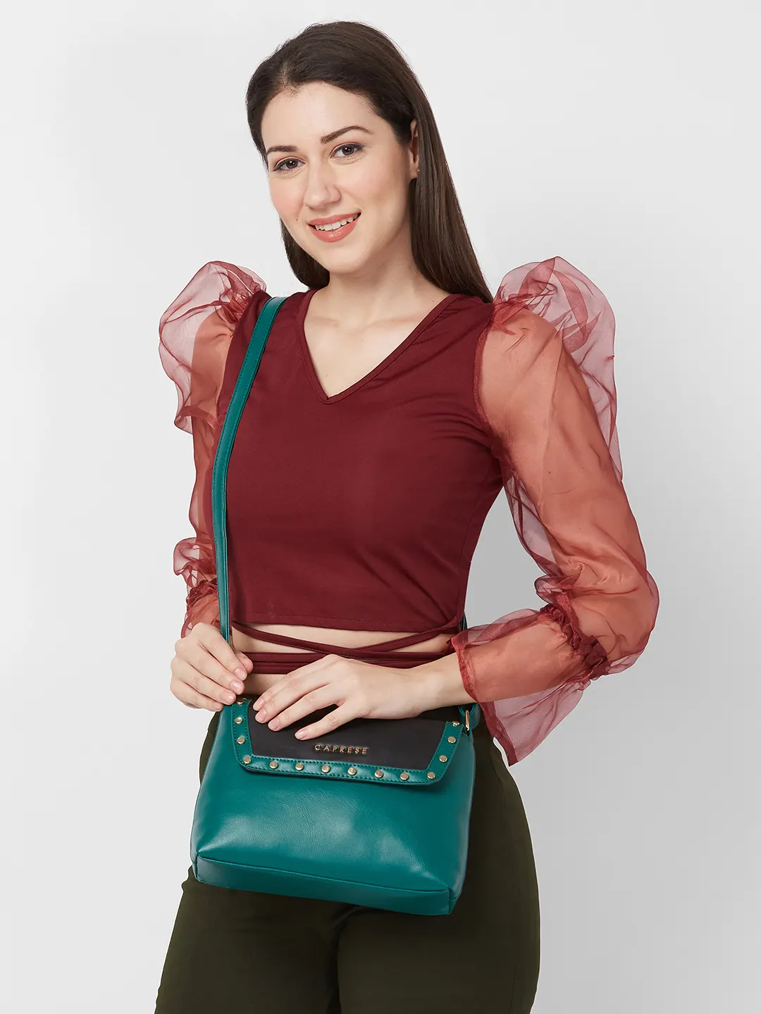Caprese Shelby Medium Black Sling Bag - Image 11