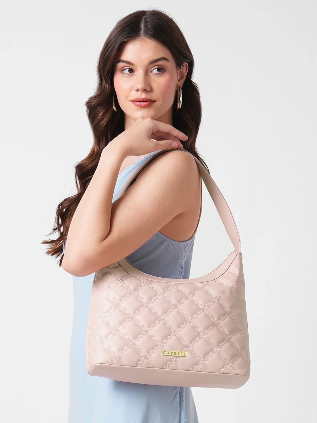 Caprese Shereen Large Dark Pink Baguette Bag - Image 2