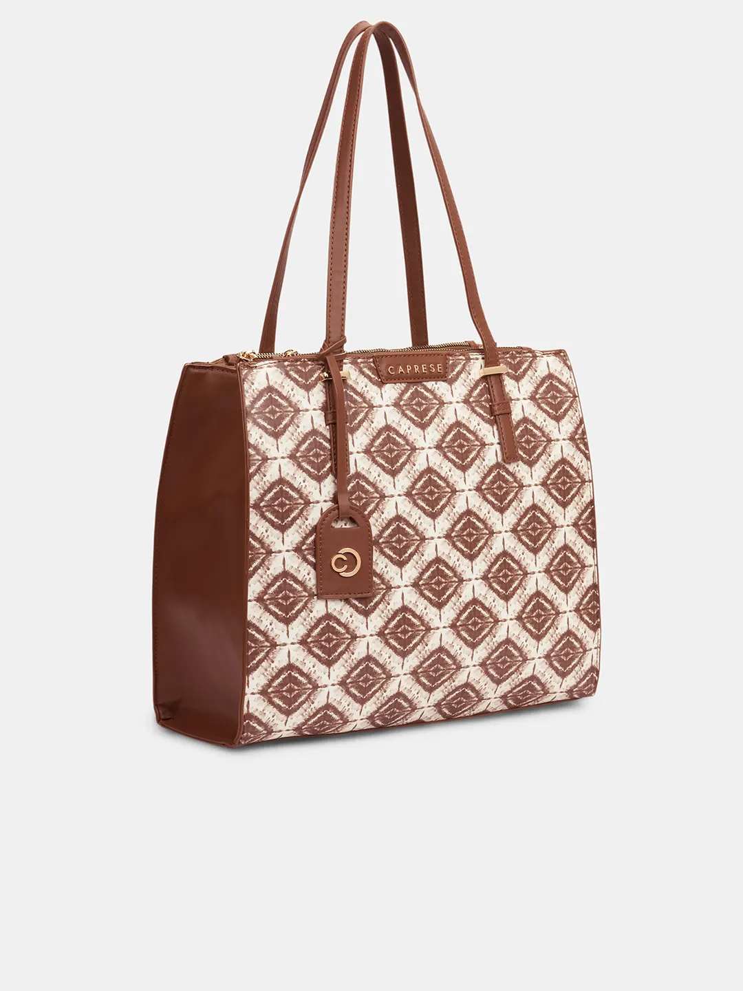 Caprese Shibori Large Brown Tote Bag - Image 3