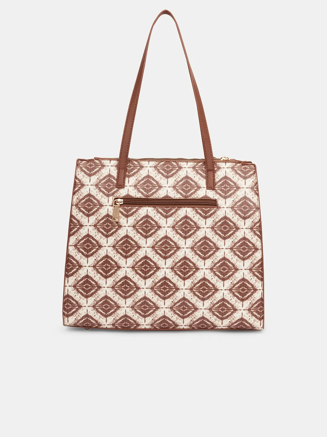 Caprese Shibori Large Brown Tote Bag - Image 4