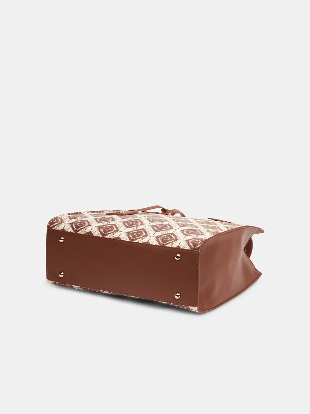 Caprese Shibori Large Brown Tote Bag - Image 5