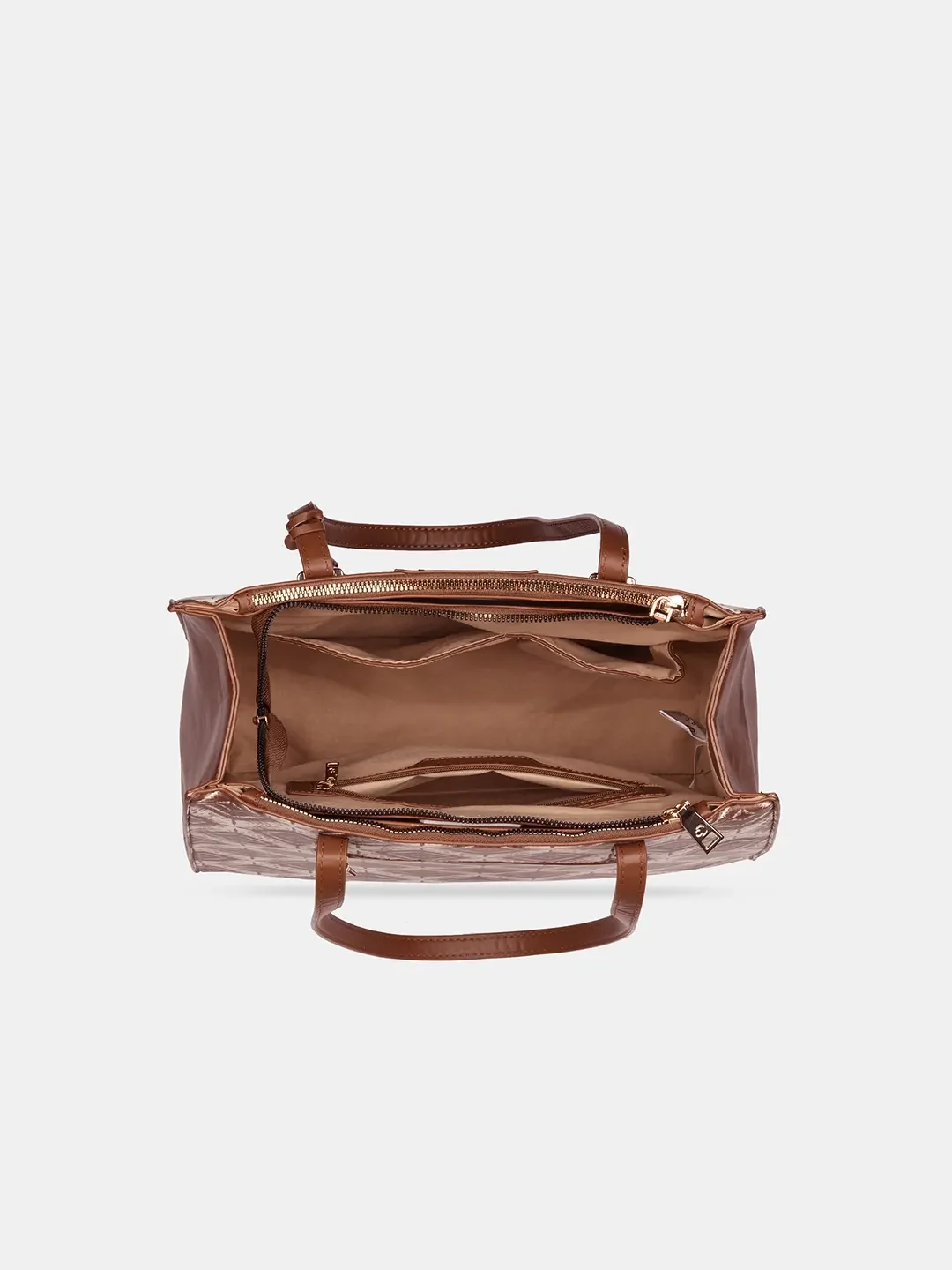 Caprese Shibori Large Brown Tote Bag - Image 6