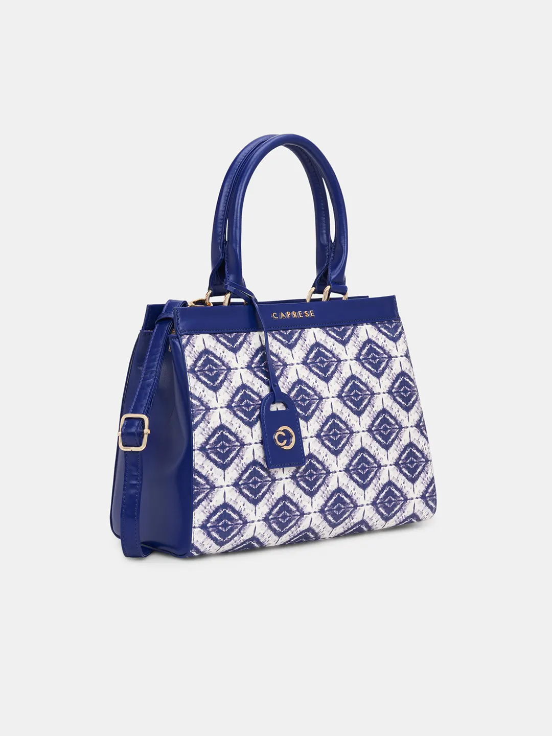 Caprese Shibori Medium Blue Satchel Bag - Image 3