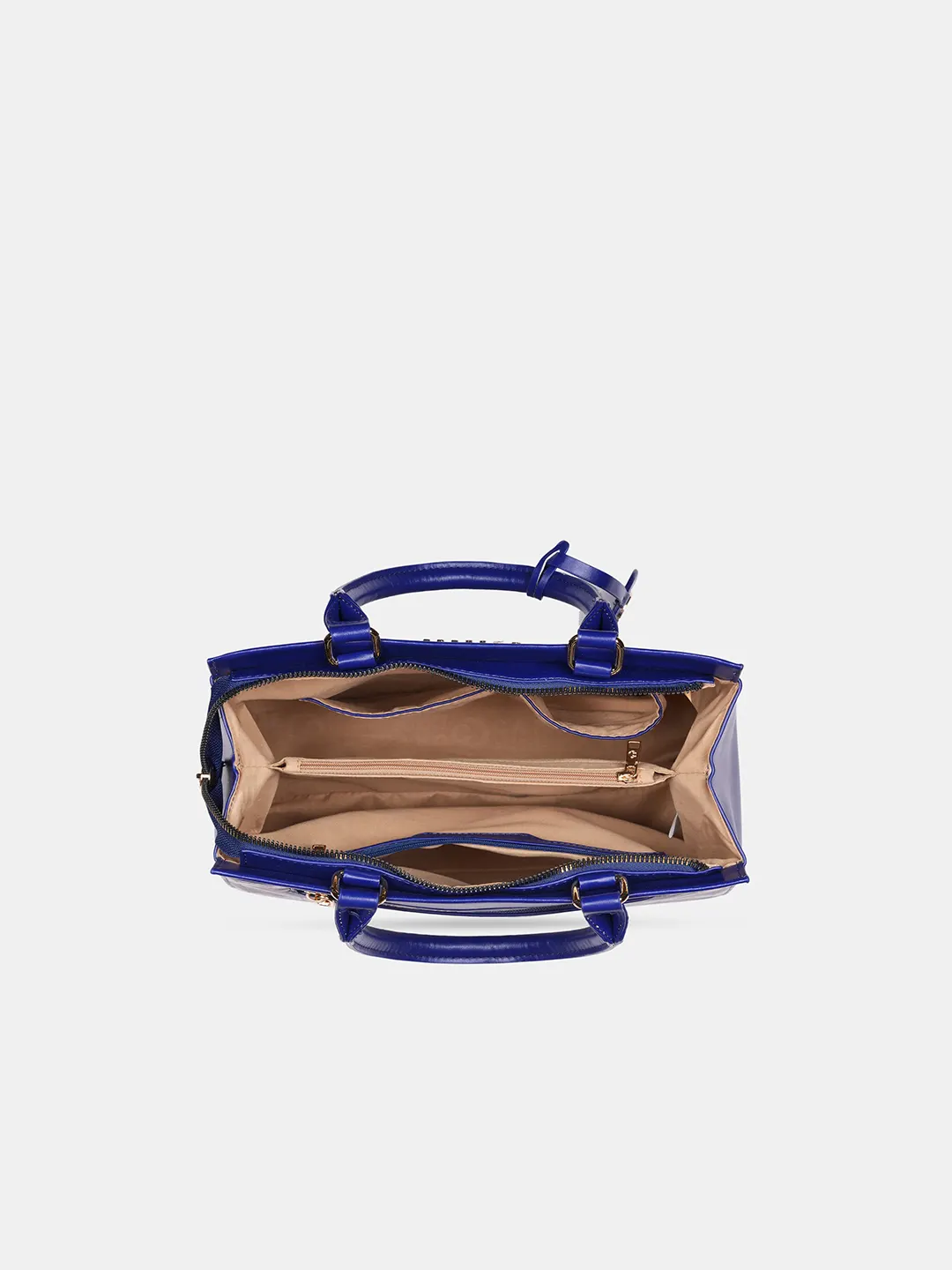 Caprese Shibori Medium Blue Satchel Bag - Image 6